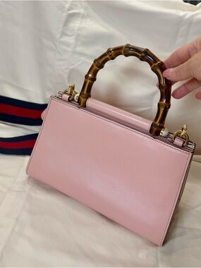 Gucci Nymphaea Small Top Handle Bag – Pink Calfskin